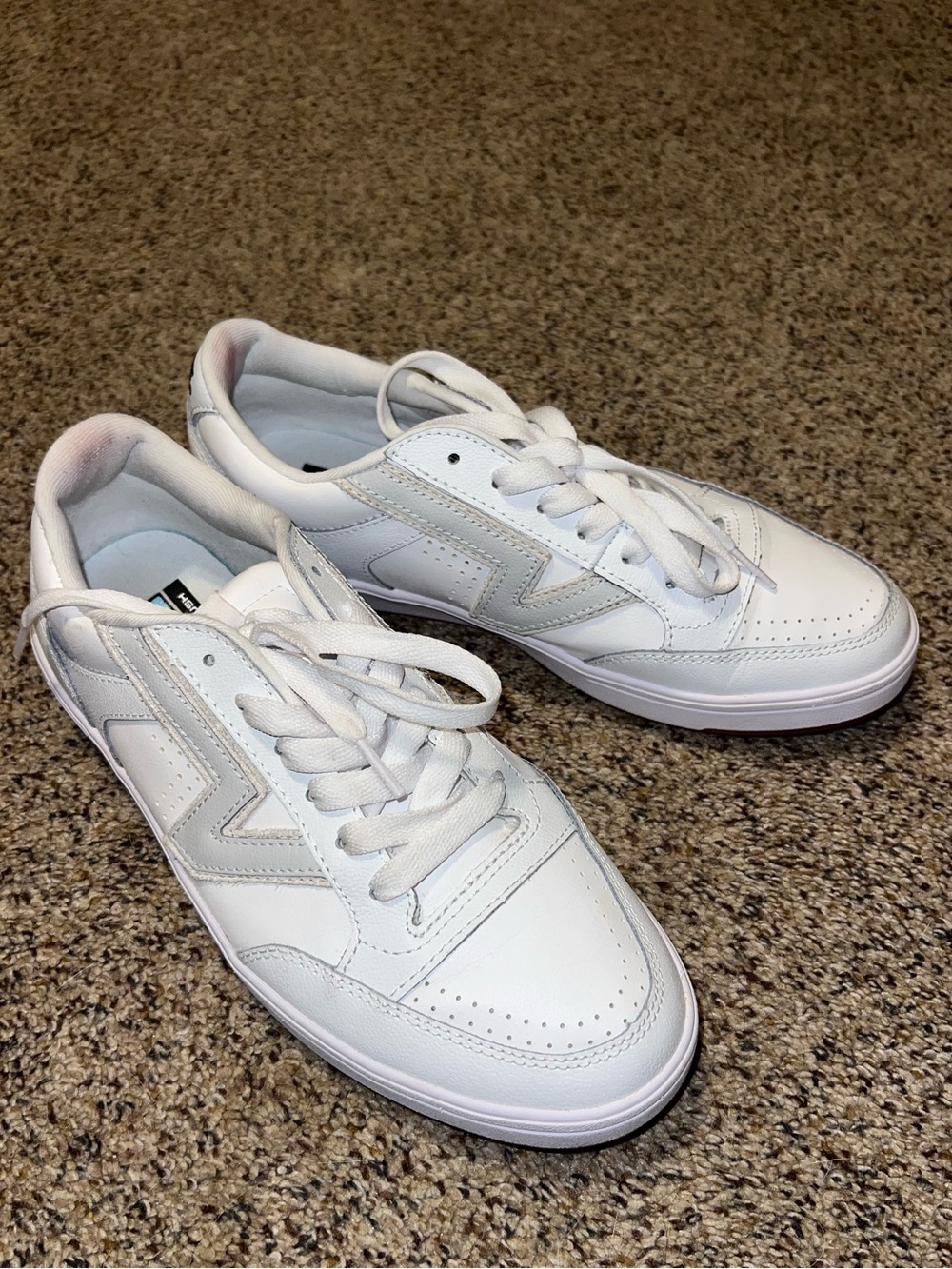 Vans Lowland CC White Grey Leather Skate Shoes